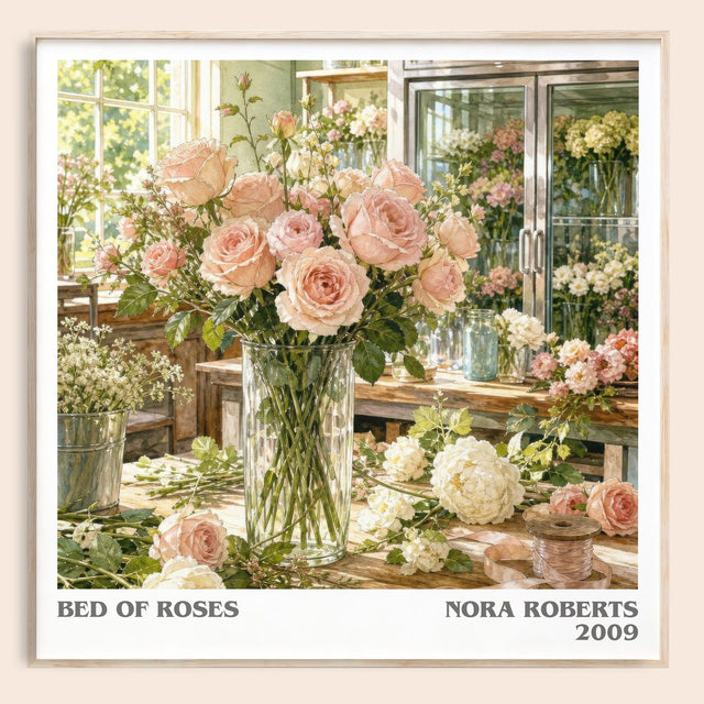Bed Of Roses Literary Art Print by Nora Roberts