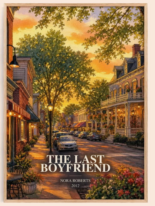 The Last Boyfriend Book Watercolour Illustration by Nora Roberts