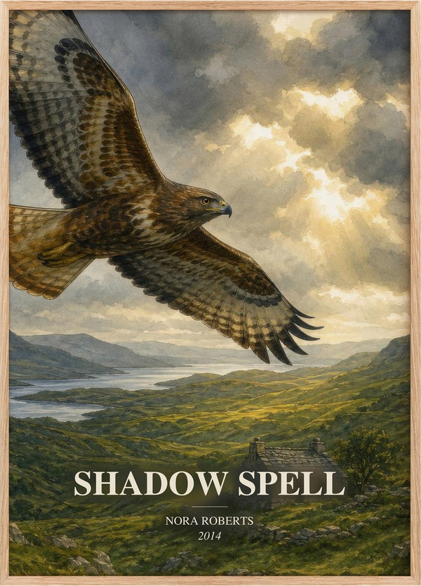 Shadow Spell Book Watercolour Illustration by Nora Roberts