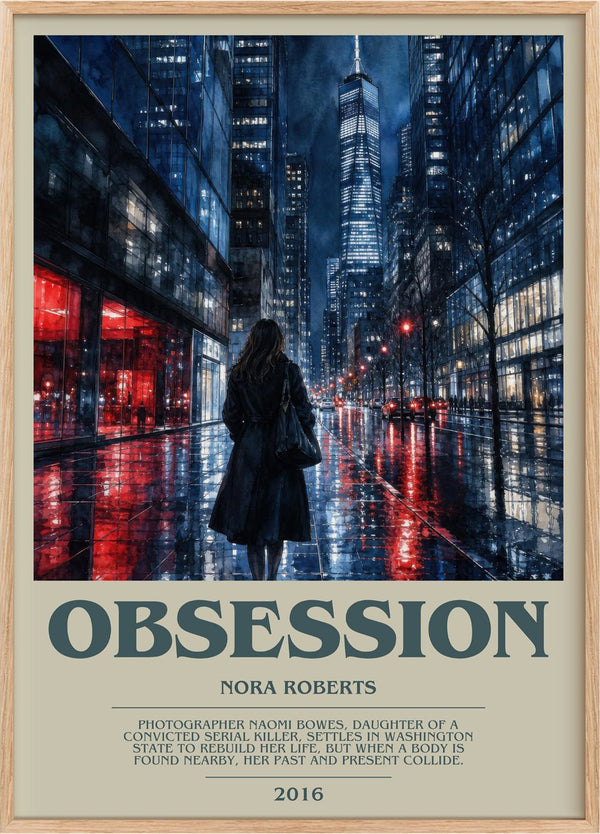 Obsession Bookish Wall Art by Nora Roberts