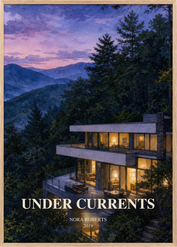 Under Currents Book Watercolour Illustration by Nora Roberts