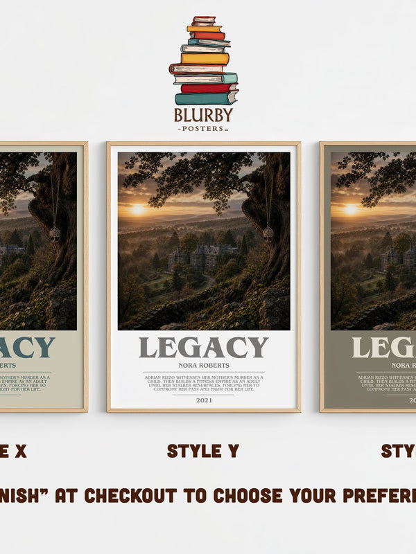Legacy bookish print in frame leaning in hallway – contemporary fiction wall art