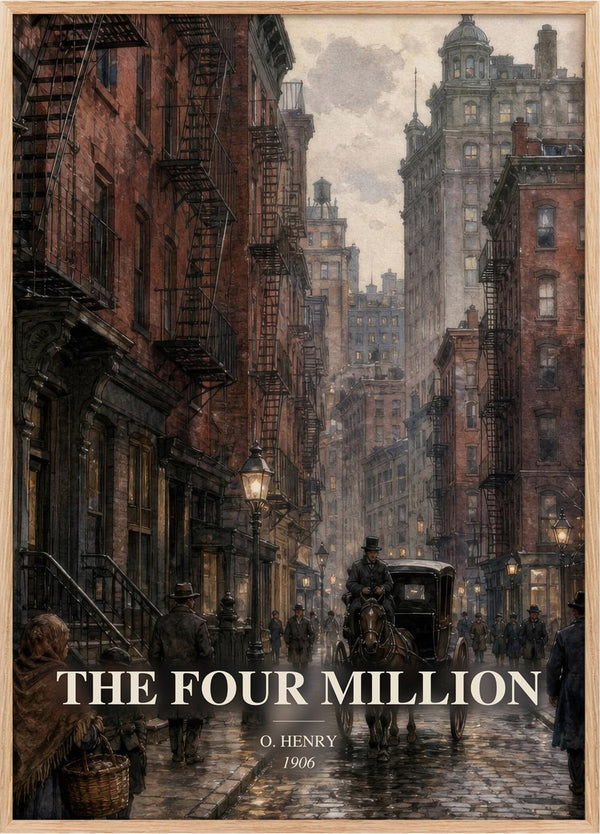 The Four Million Book Watercolour Illustration by O. Henry