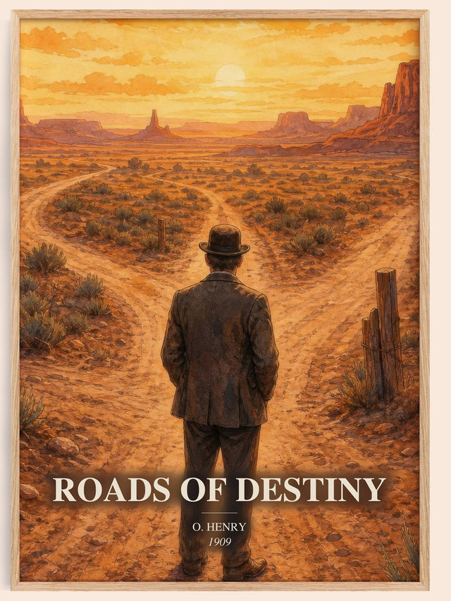 Roads Of Destiny Book Watercolour Illustration by O. Henry