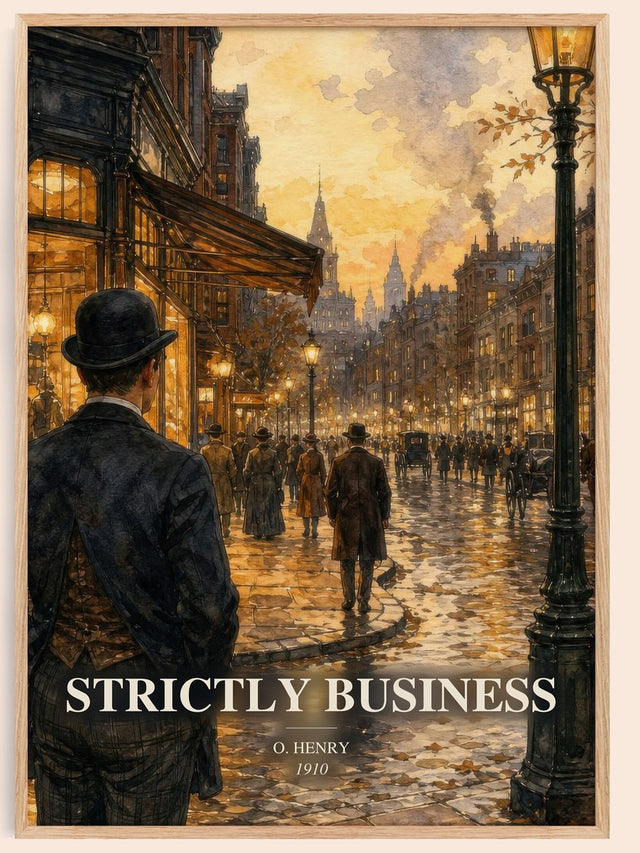 Strictly Business Book Watercolour Illustration by O. Henry