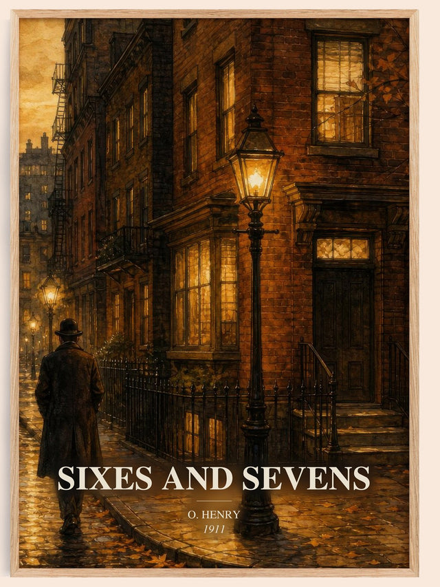 Sixes And Sevens Book Watercolour Illustration by O. Henry