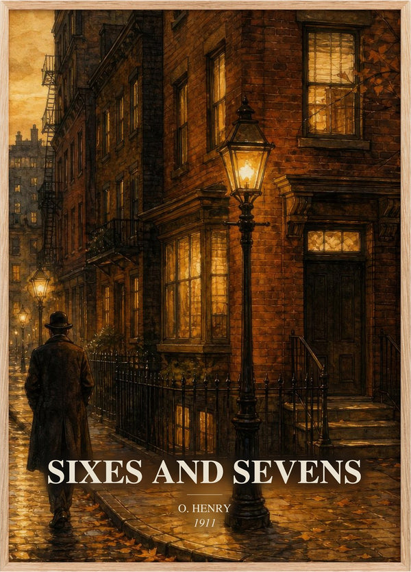 Sixes And Sevens Book Watercolour Illustration by O. Henry