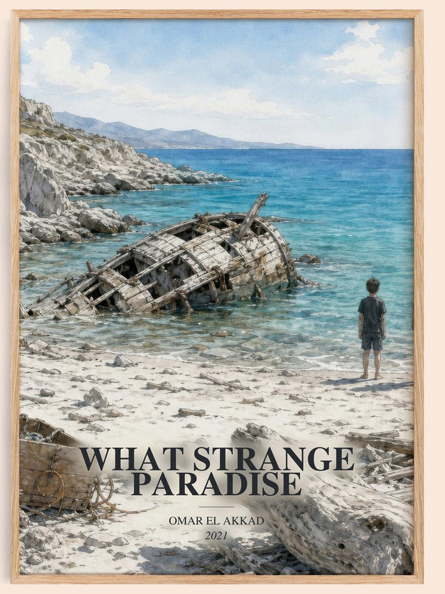 What Strange Paradise Book Watercolour Illustration by Omar El Akkad