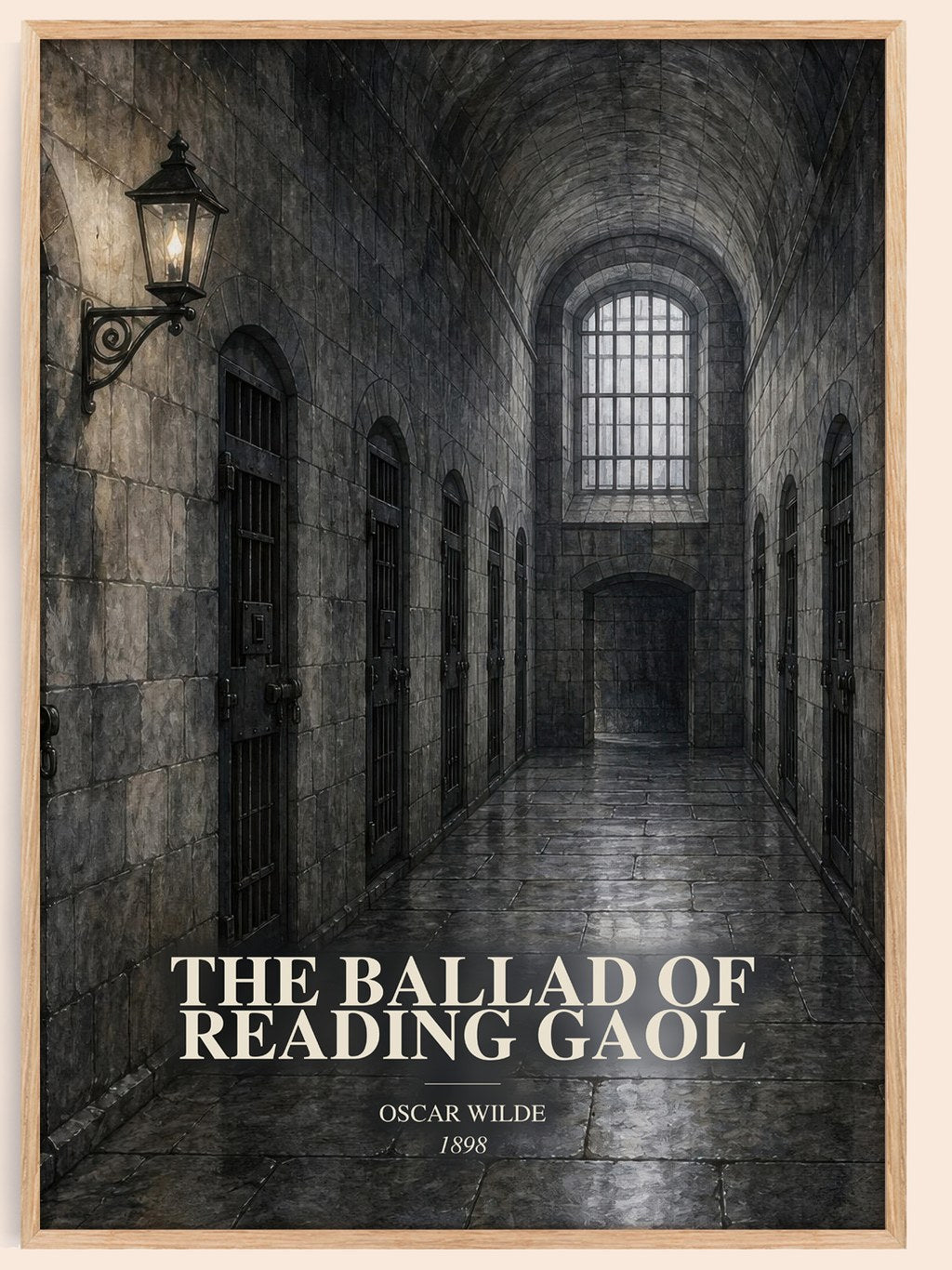 The Ballad Of Reading Gaol watercolour book poster by Oscar Wilde – framed literary art print