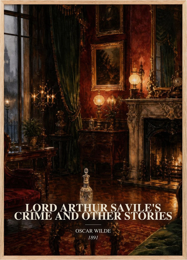 Lord Arthur Savile's Crime And Other Stories Book Watercolour Illustration by Oscar Wilde