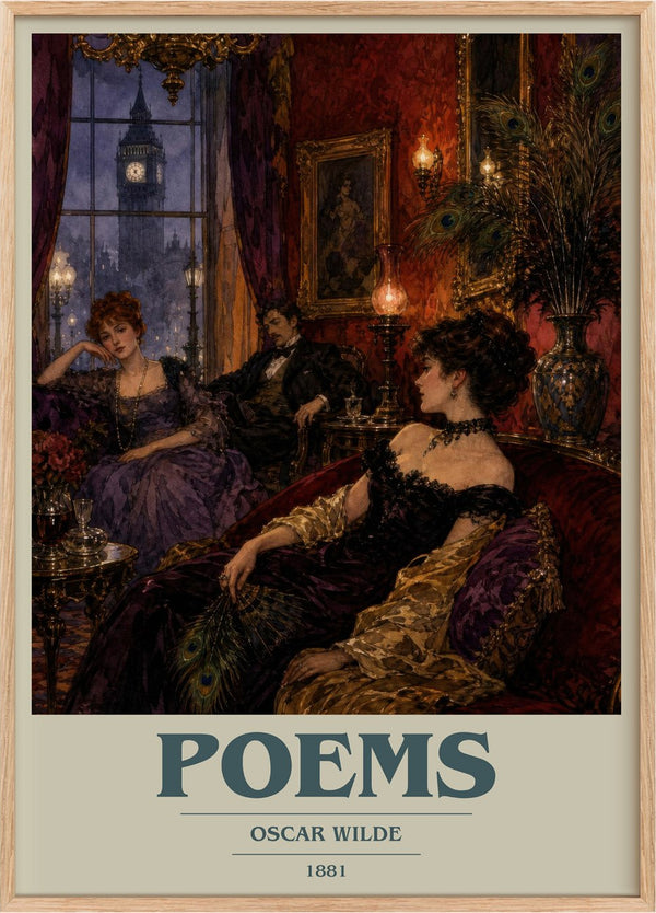 Poems Book Cover Poster by Oscar Wilde