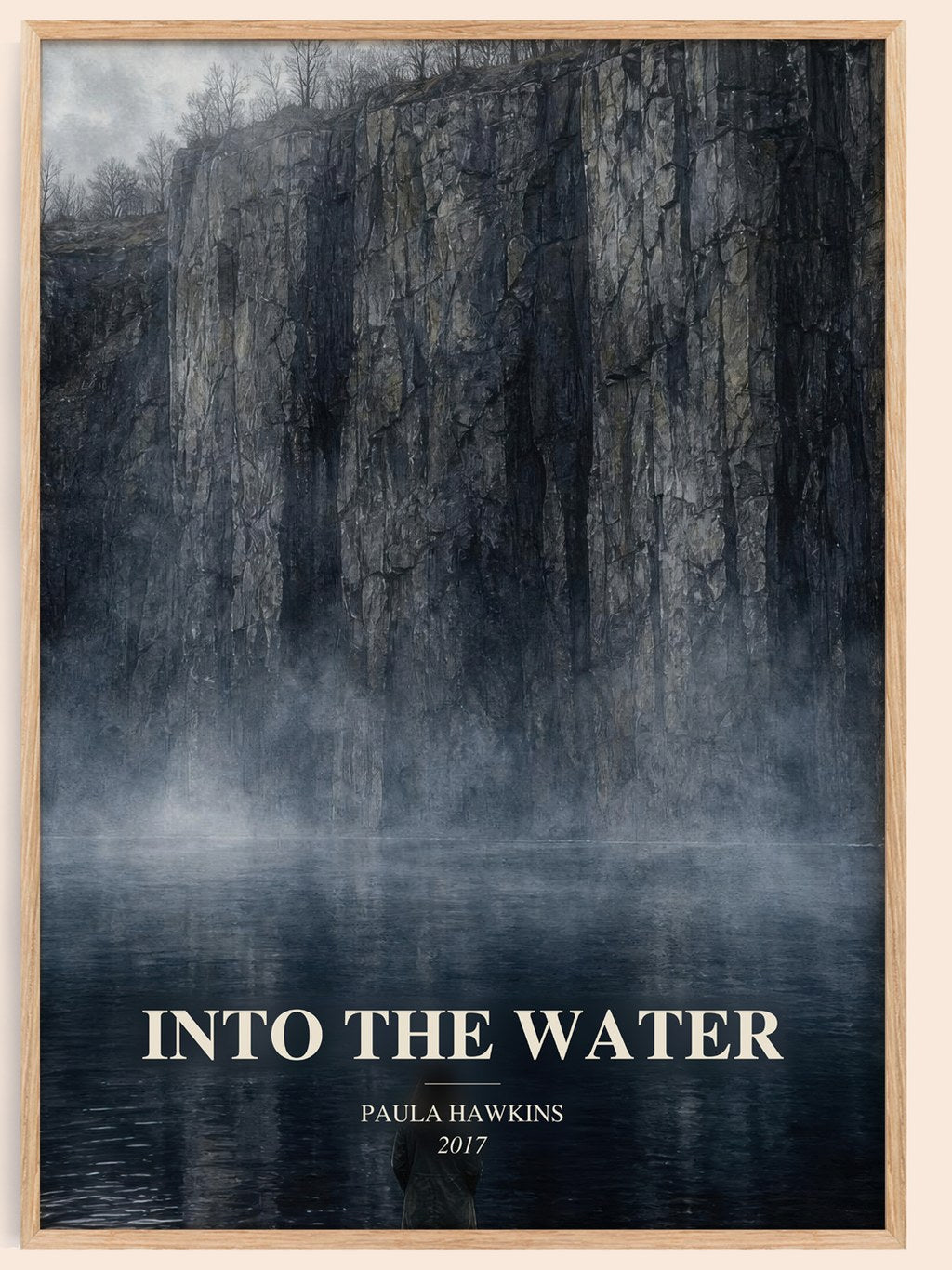 Into The Water watercolour book poster by Paula Hawkins – framed literary art print