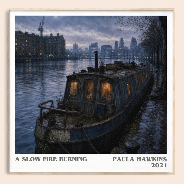 A Slow Fire Burning Literary Art Print by Paula Hawkins