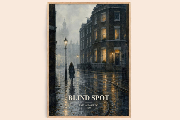 Blind Spot watercolour book poster by Paula Hawkins – framed literary art print