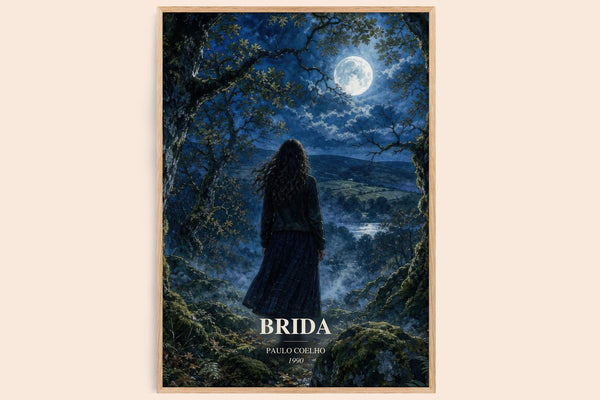 Brida watercolour book poster by Paulo Coelho – framed literary art print