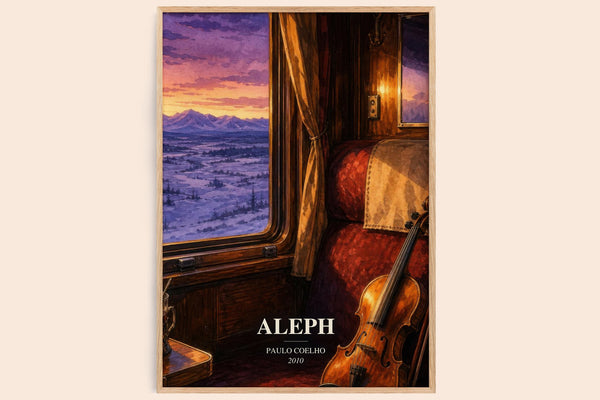 Aleph watercolour book poster by Paulo Coelho – framed literary art print