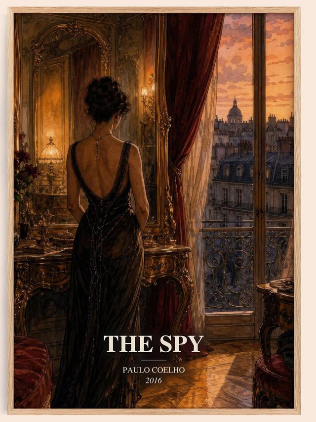 The Spy Book Watercolour Illustration by Paulo Coelho