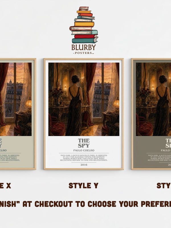 The Spy bookish print in frame leaning in hallway – historical fiction wall art