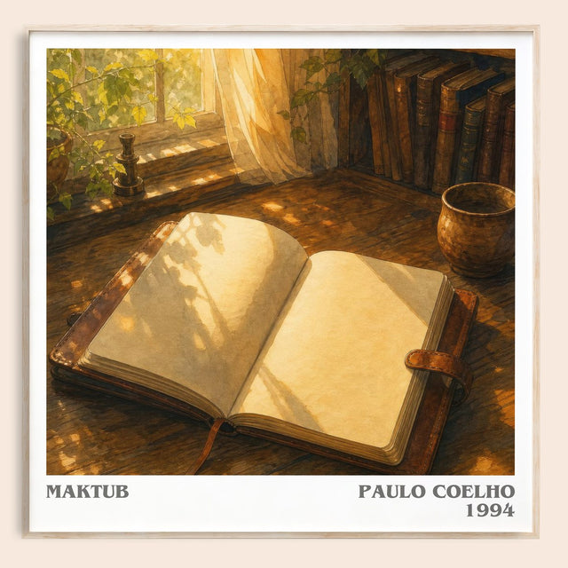 Maktub Literary Art Print by Paulo Coelho