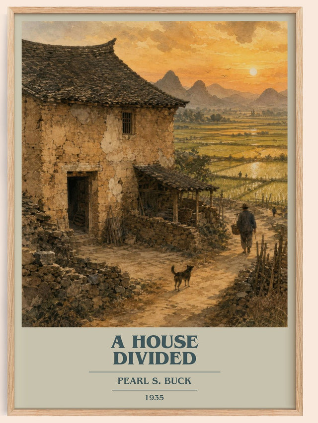 A House Divided Book Cover Poster by Pearl S. Buck
