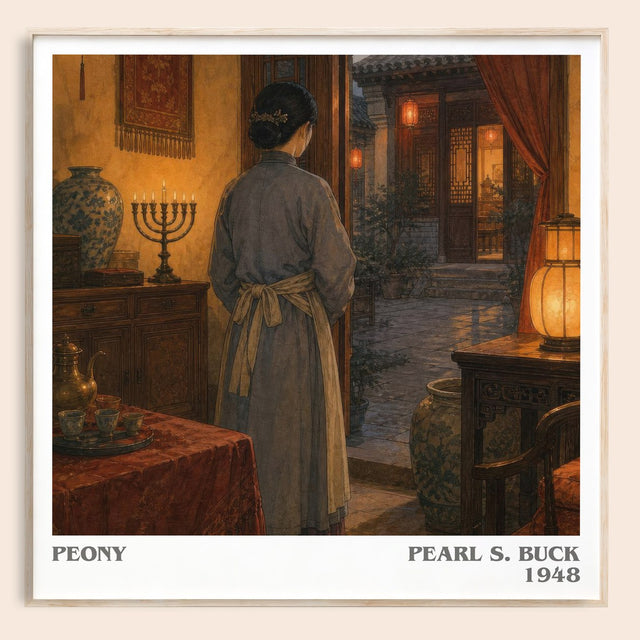 Peony Literary Art Print by Pearl S. Buck