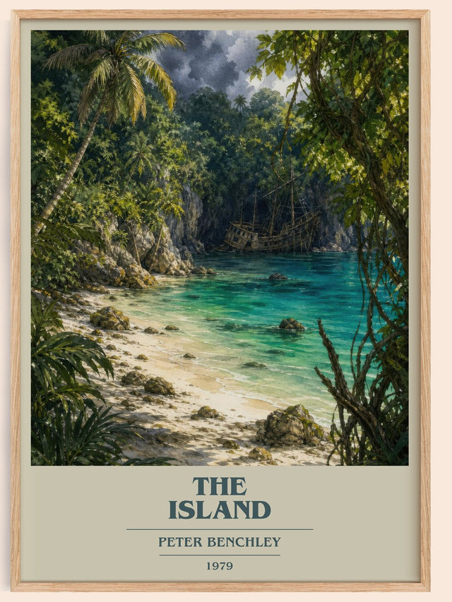The Island Book Cover Poster by Peter Benchley