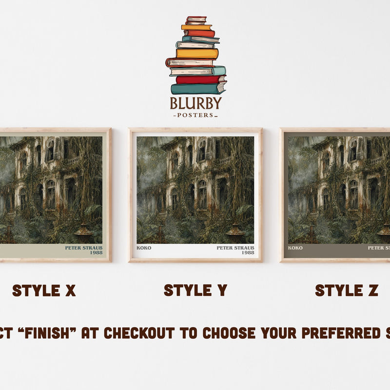 Koko literary print in frame leaning in hallway – horror wall art