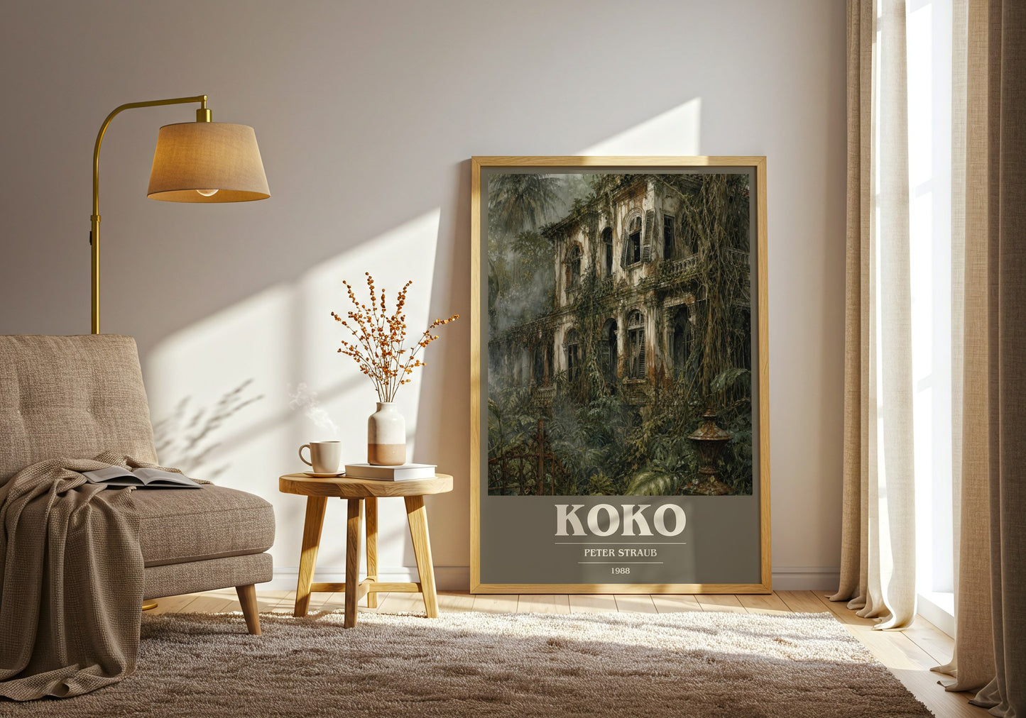 Koko book cover print on bookshelf – Peter Straub fan gift