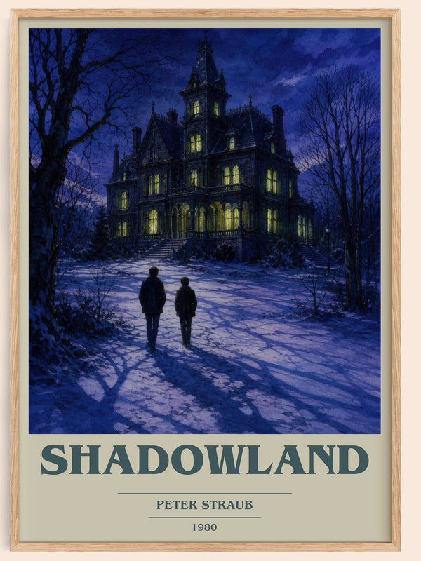 Shadowland book cover book poster by Peter Straub – framed literary art print