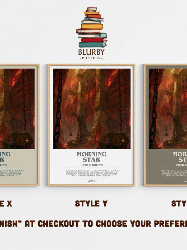 Morning Star bookish print in frame leaning in hallway – sci fi wall art