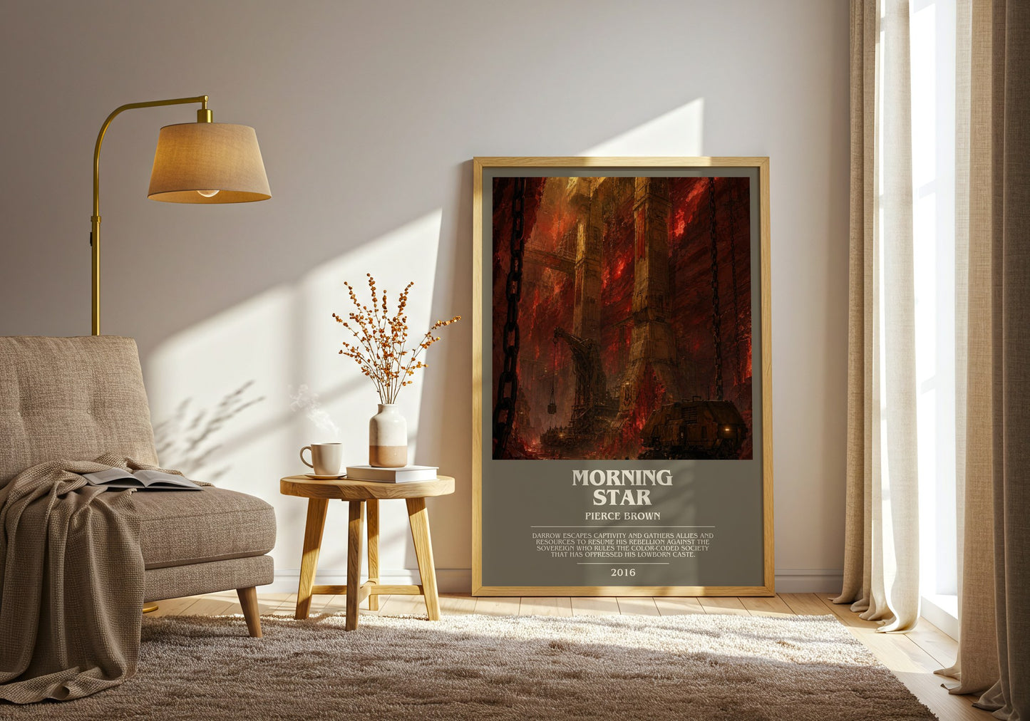 Morning Star bookish print on bookshelf – Pierce Brown fan gift