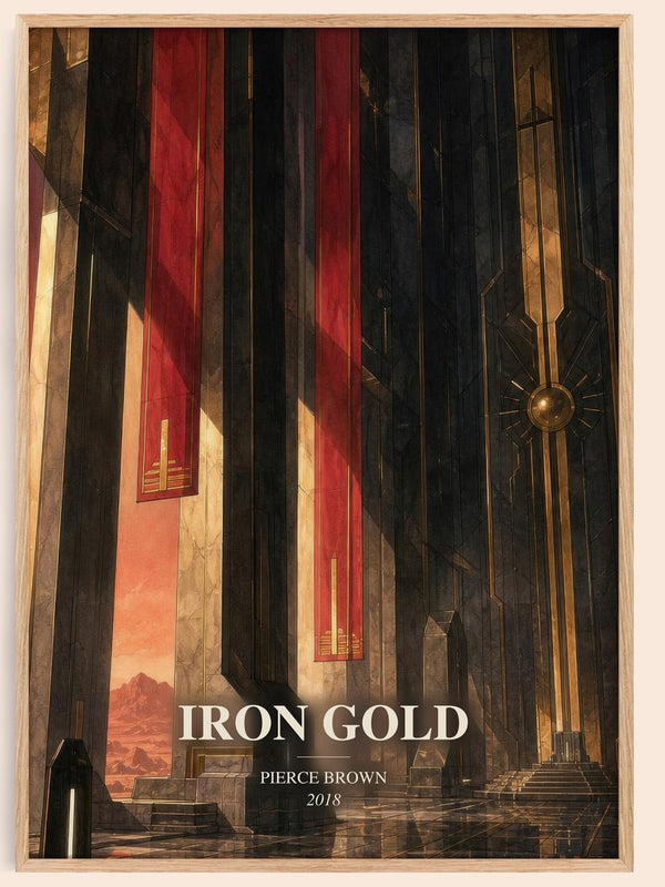 Iron Gold watercolour book poster by Pierce Brown – framed literary art print