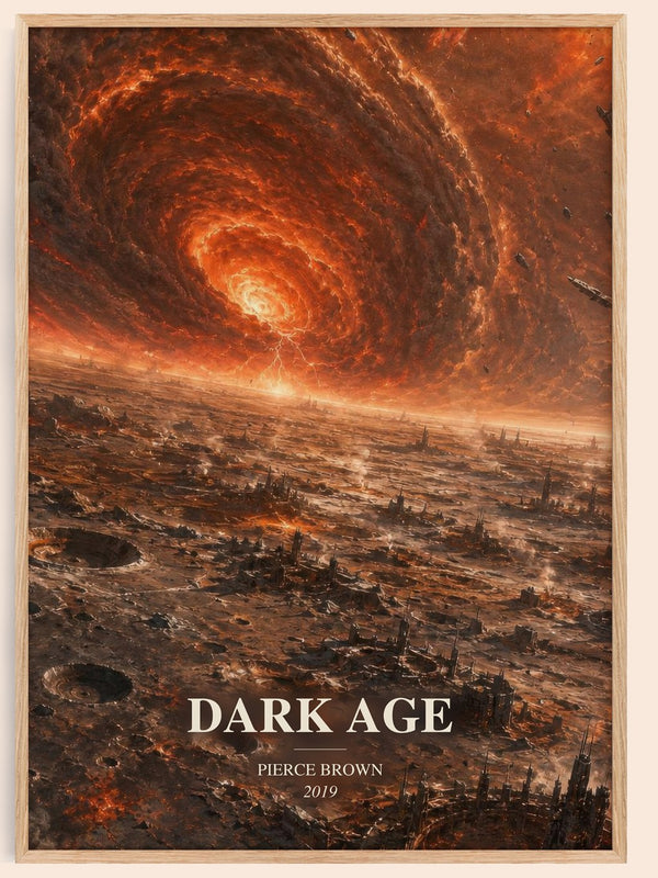 Dark Age watercolour book poster by Pierce Brown – framed literary art print