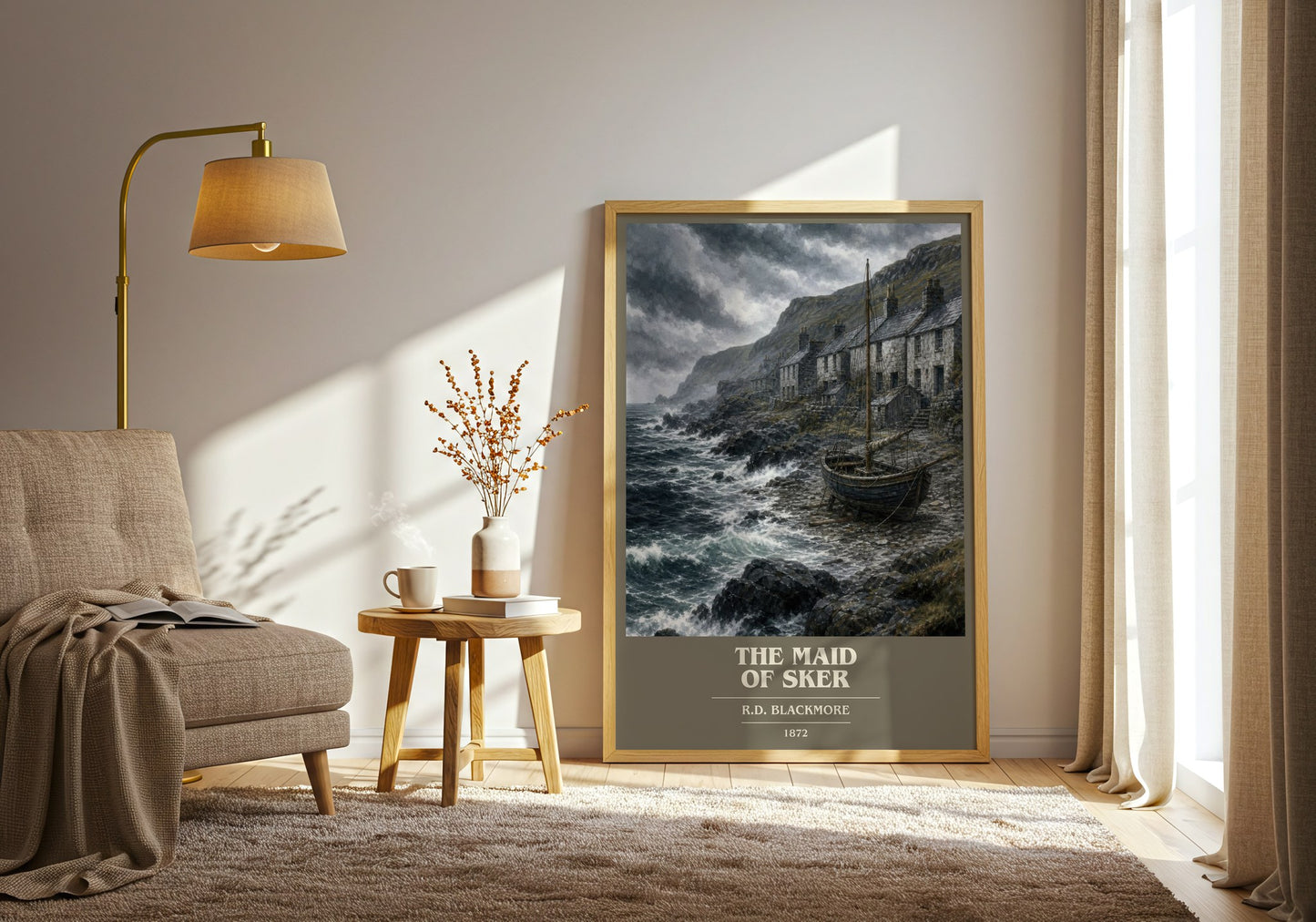 The Maid Of Sker book cover print on bookshelf – R.D. Blackmore fan gift