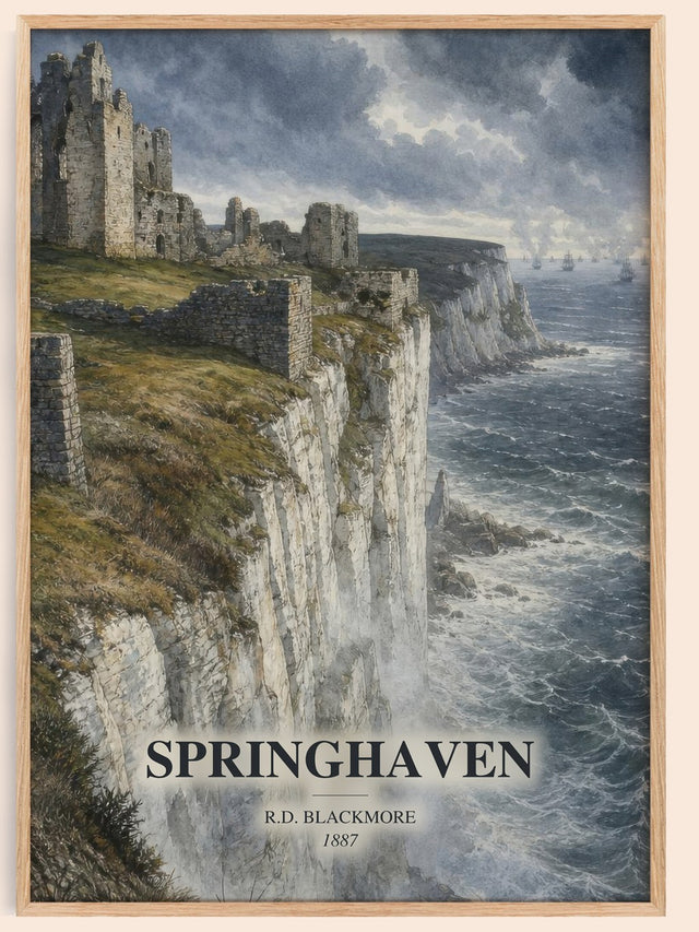 Springhaven Book Watercolour Illustration by R.D. Blackmore