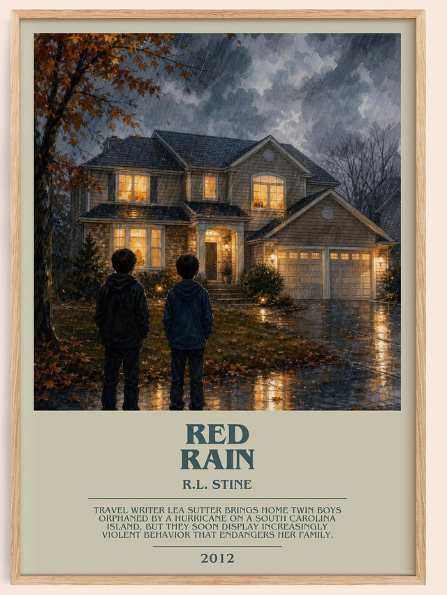 Red Rain Bookish Wall Art by R.L. Stine