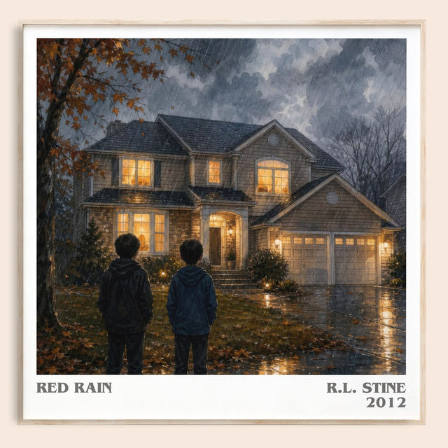 Red Rain Literary Art Print by R.L. Stine