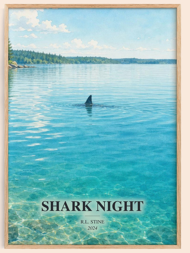 Shark Night Book Watercolour Illustration by R.L. Stine