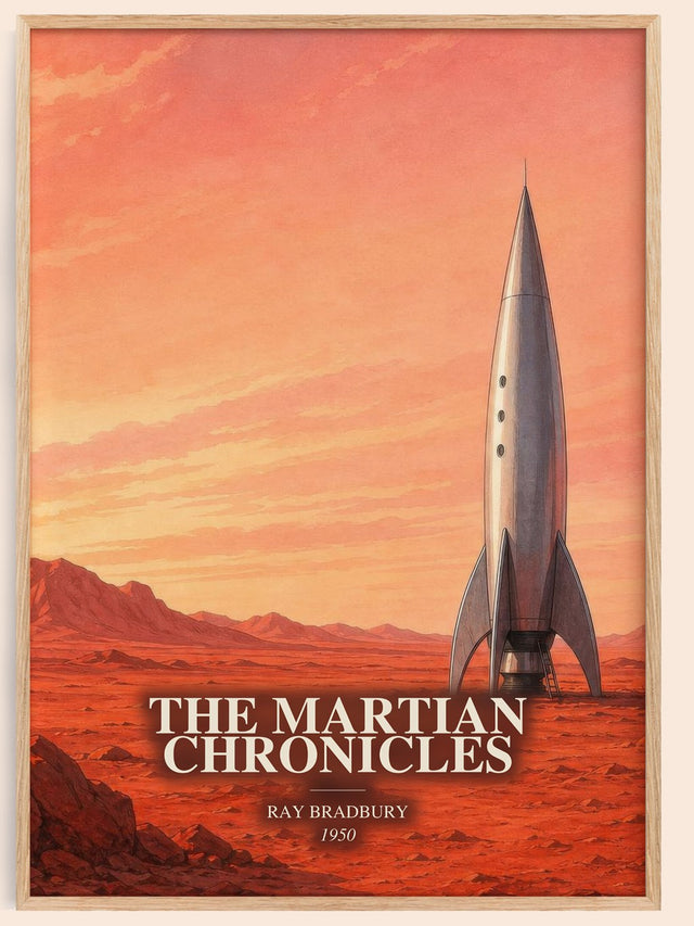 The Martian Chronicles Book Watercolour Illustration by Ray Bradbury
