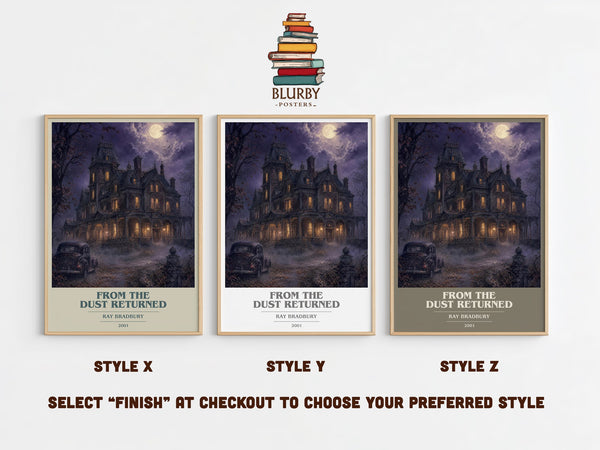 From The Dust Returned book cover print in frame leaning in hallway – fantasy wall art