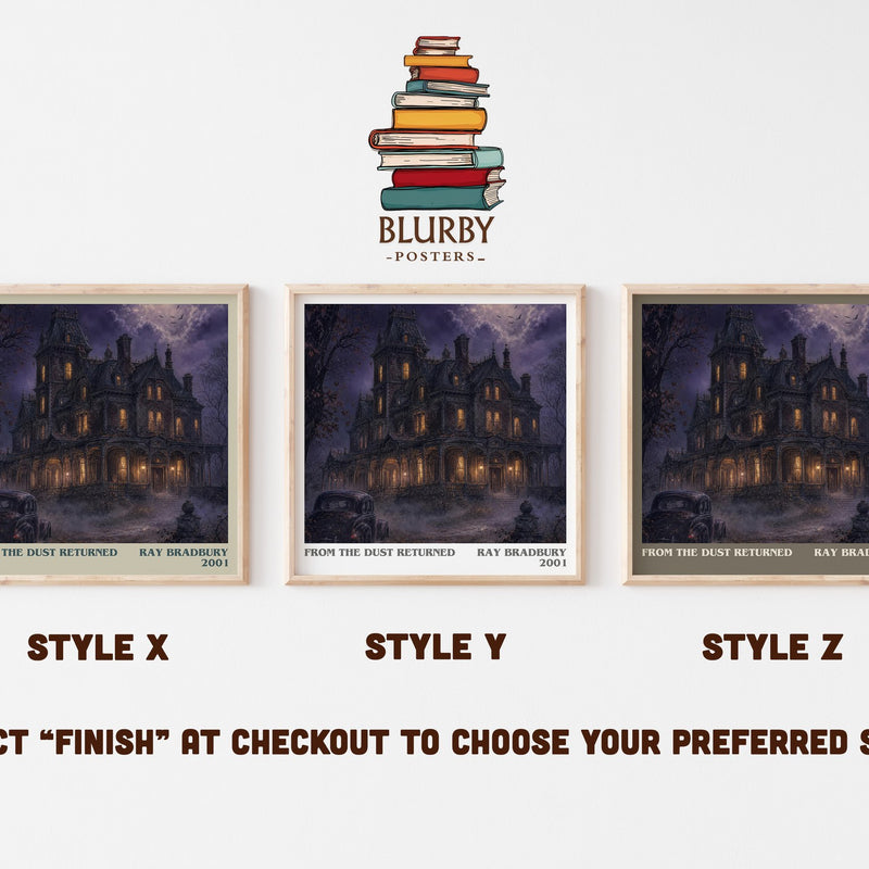 From The Dust Returned literary print in frame leaning in hallway – fantasy wall art