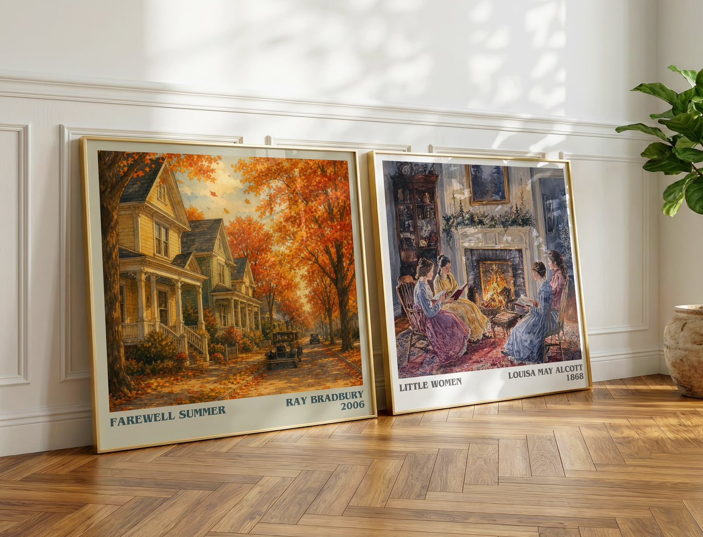 Farewell Summer literary print on bookshelf – Ray Bradbury fan gift