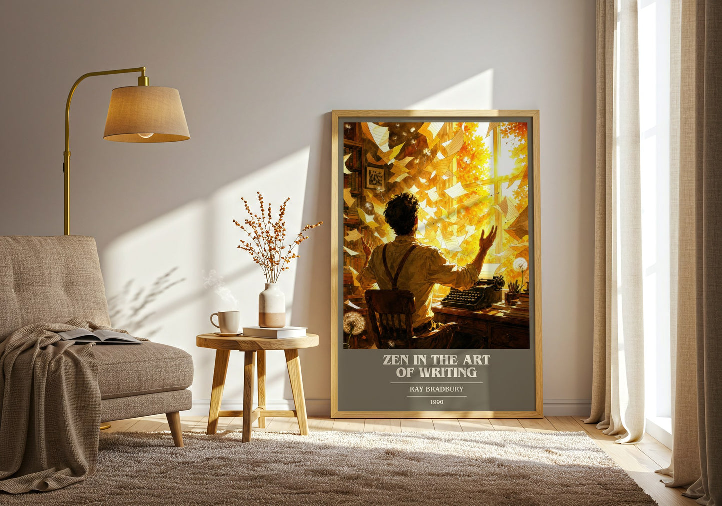 Zen In The Art Of Writing book cover print on bookshelf – Ray Bradbury fan gift