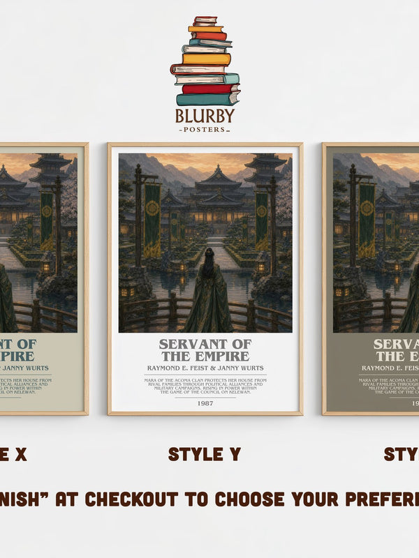 Servant Of The Empire bookish print in frame leaning in hallway – fantasy wall art