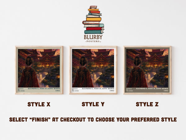 Mistress Of The Empire literary print in frame leaning in hallway – fantasy wall art