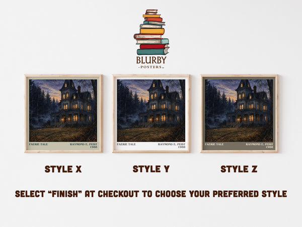 Faerie Tale literary print in frame leaning in hallway – fantasy wall art