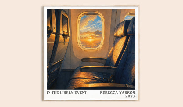 In The Likely Event literary book poster by Rebecca Yarros – framed literary art print