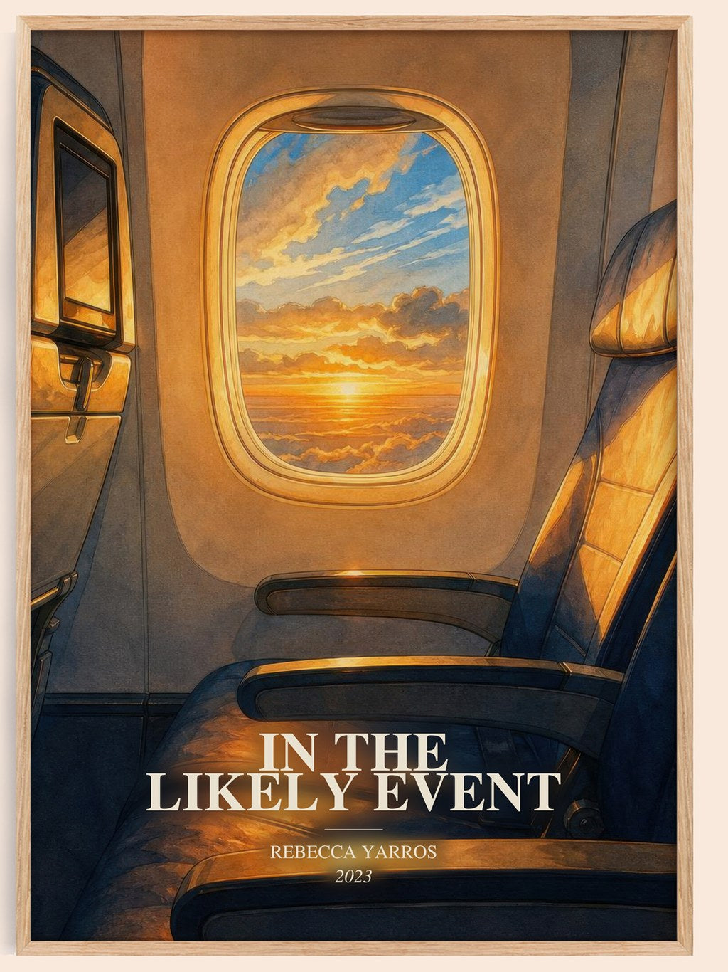 In The Likely Event watercolour book poster by Rebecca Yarros – framed literary art print