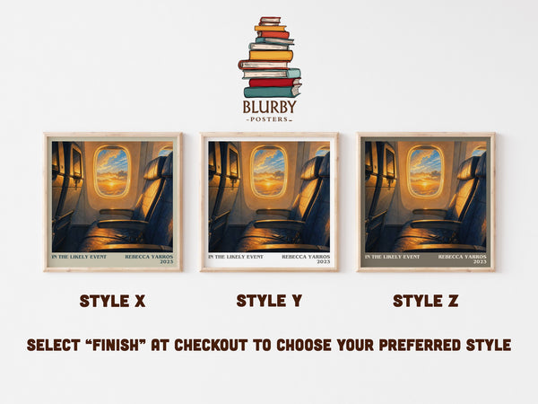 In The Likely Event literary print in frame leaning in hallway – romance wall art