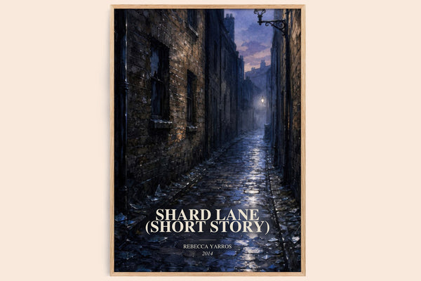 Shard Lane (Short Story) watercolour book poster by Rebecca Yarros – framed literary art print